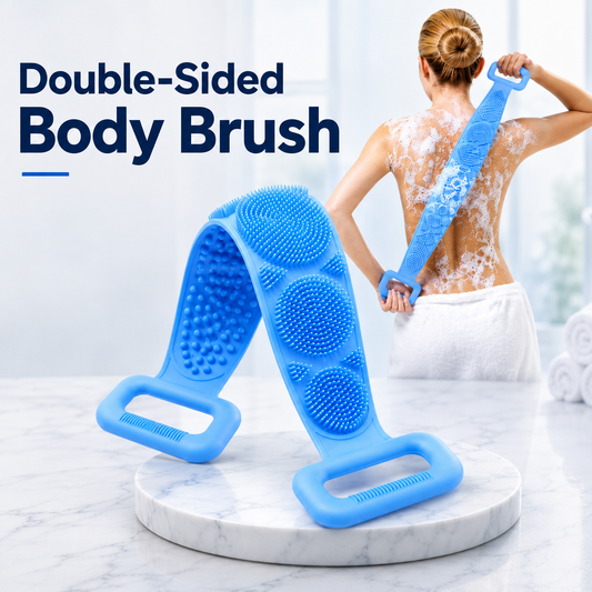 Eco-Friendly Silicone Bath Brush with Long Handle