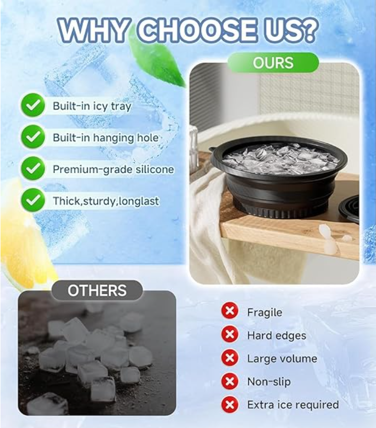 Silicone Ice Face Bowl | Instant Glow, Tight Skin, Reduce Pimples & Puffiness