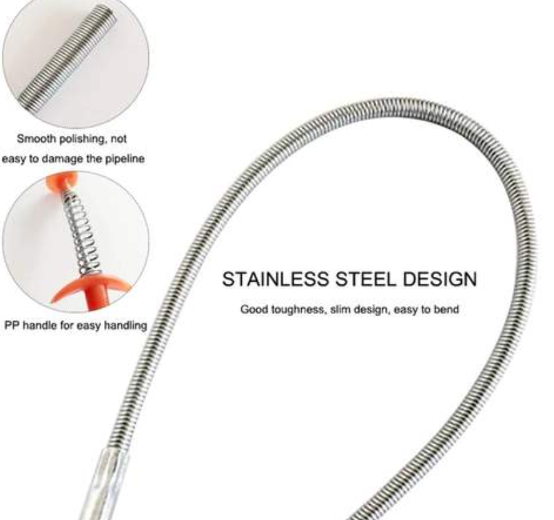 Drainage Block Remover Spring Pipe Cleaner Tool
